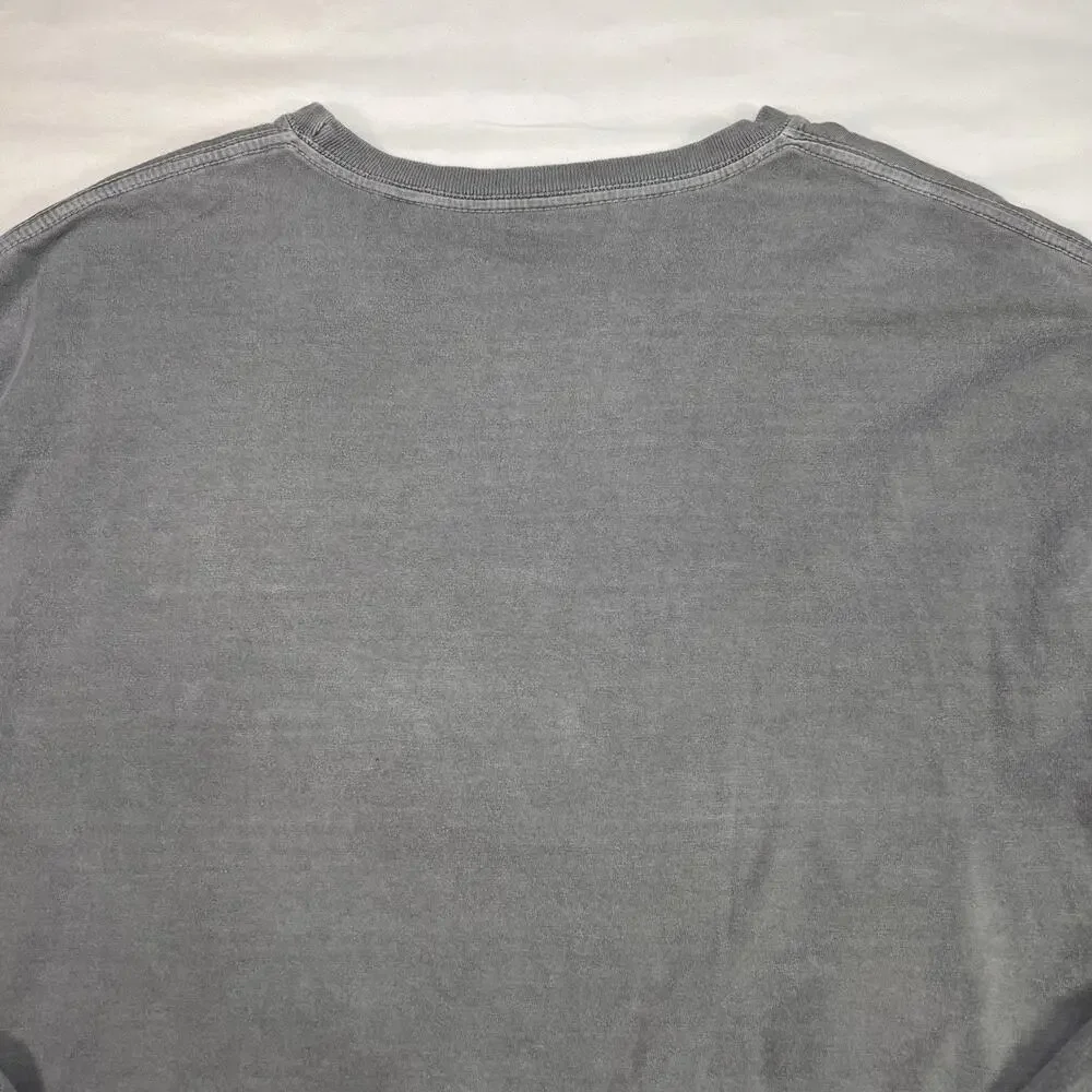 Texas Tech Life Is Good T-shirt Size L Gray Faded Vintage Wash Long Sleeve Tee